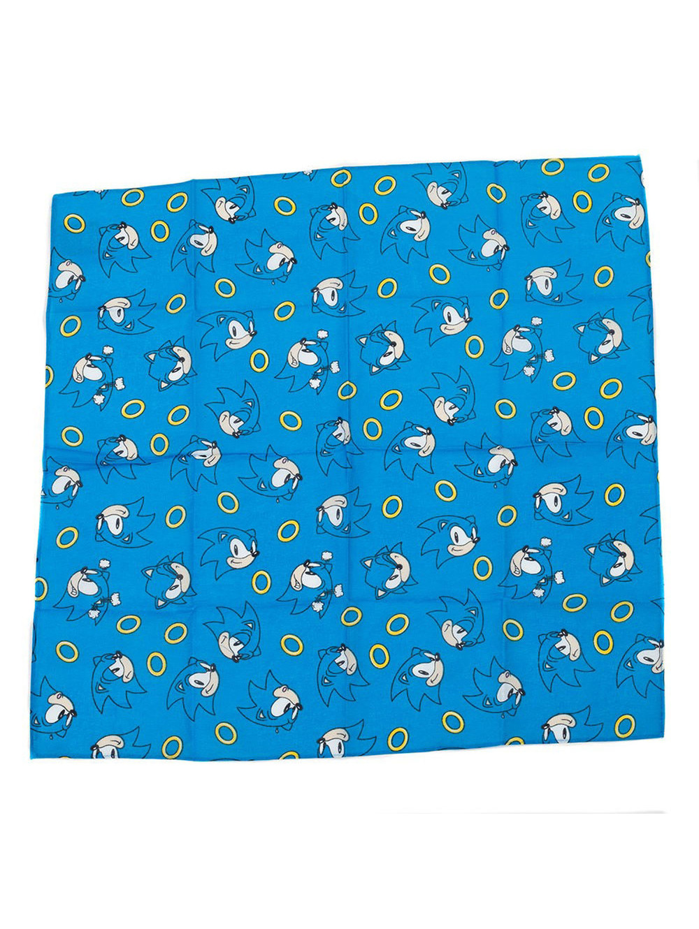 Bioworld Classic Sonic & Gold Rings All Over Print Bandana